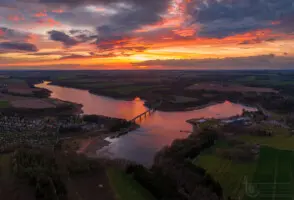 Abendrot an der Talsperre Zeulenroda
